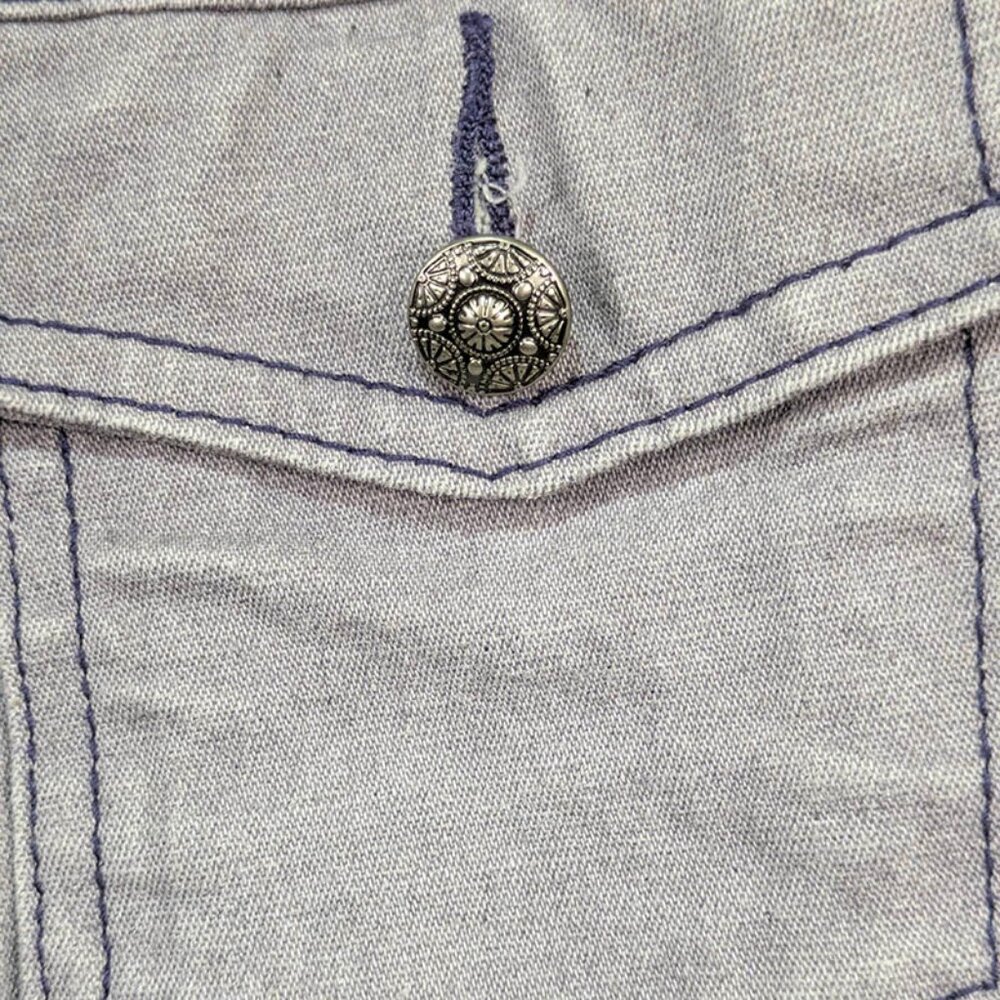 DG2 Diane Gilman Denim Jacket Womens S Purple Trucker Streetwear Grunge Bling‎ - Picture 4 of 11